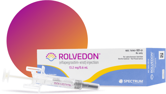 ROLVEDON injection carton with a prefilled syringe